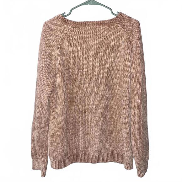 Altar’d State Blush Pink Knit Sweater Women’s L Soft Chunky Pullover Cozy Fall - Picture 2 of 3